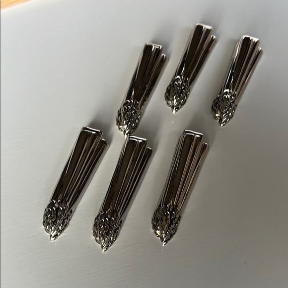 Vintage Silea Silver Plate Asparagus Knife Rests - Picture 11 of 11